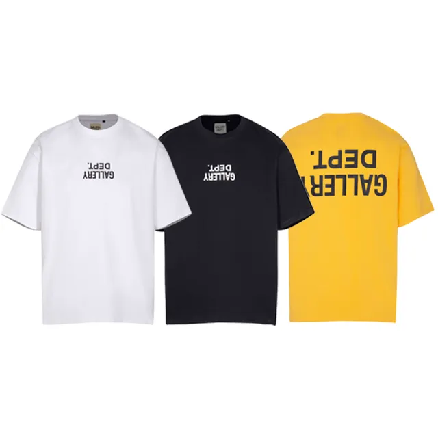 Gallery Dept Black Oversized Fit Screen-Printed Text T-Shirt