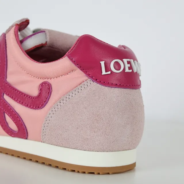 Loewe Pink Purple Low-Top Suede And Nylon Upper Lifestyle Sneakers