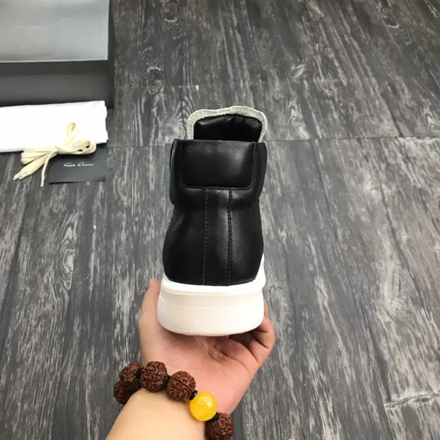 Adidas x Rick Owens Superstar Hi Black and White Lifestyle Sneakers