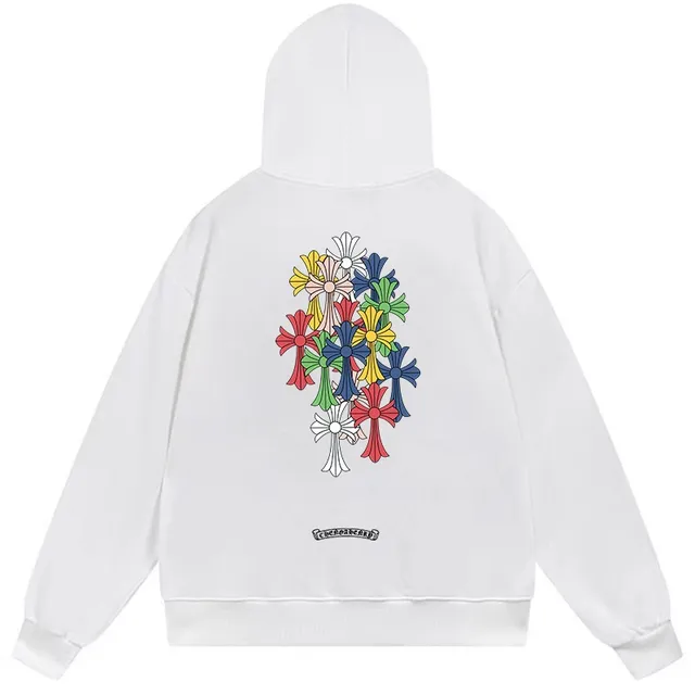Chrome Hearts Multicolor Cross Motif Black Hoodie
