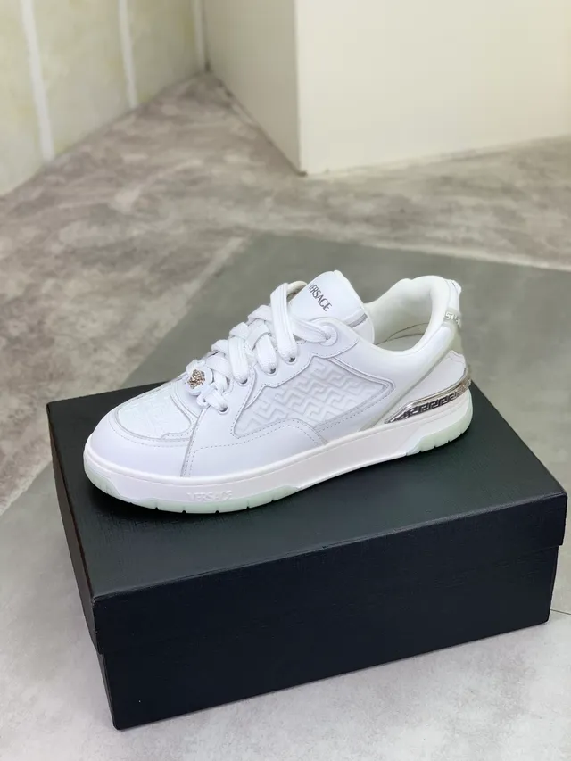 Versace Odissea White Embossed Greca Medusa Lifestyle Sneakers