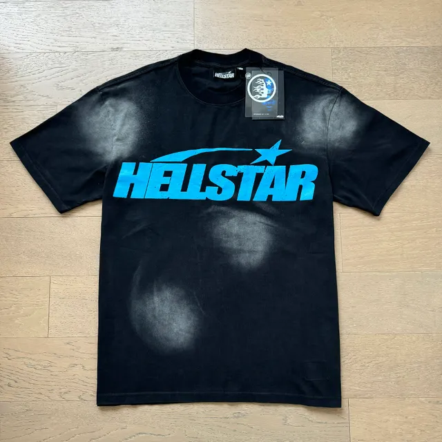 Hellstar Graphic Print Bleached Black T-Shirt