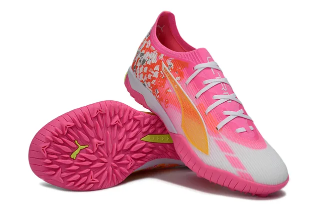 Puma Future Z Pink Orange Low-Cut Knit-Synthetic Upper Sneakers