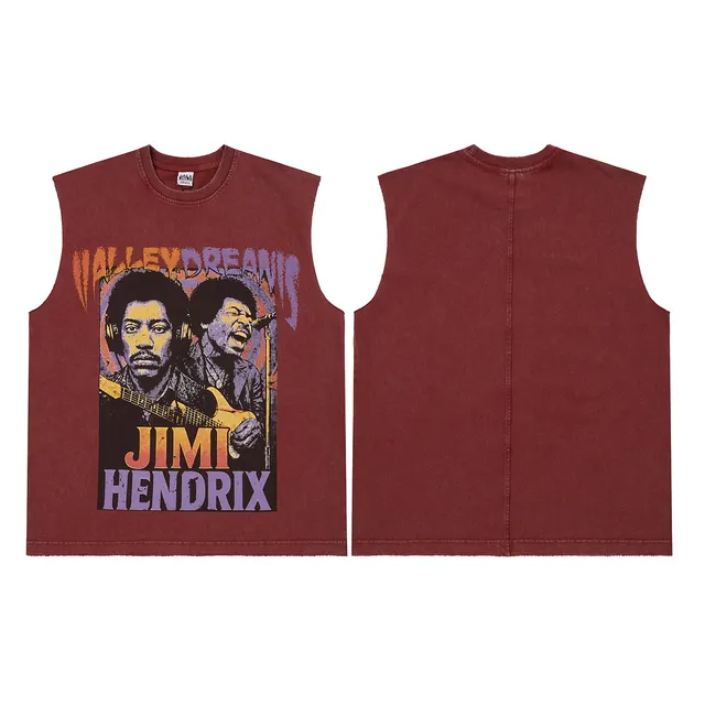 Maroon Graphic-Print Sleeveless Vest Top