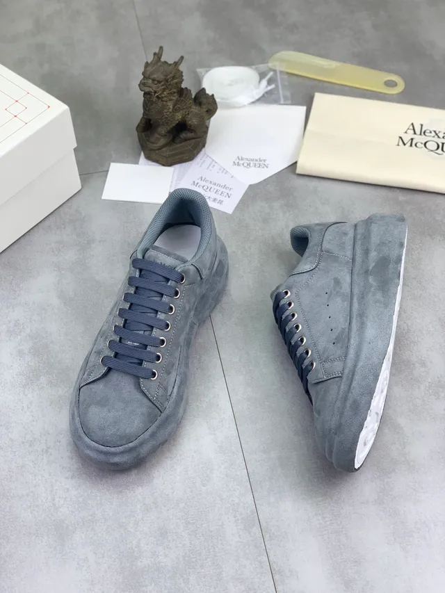 Alexander McQueen Oversized Sneaker Gray Suede Lifestyle Sneakers