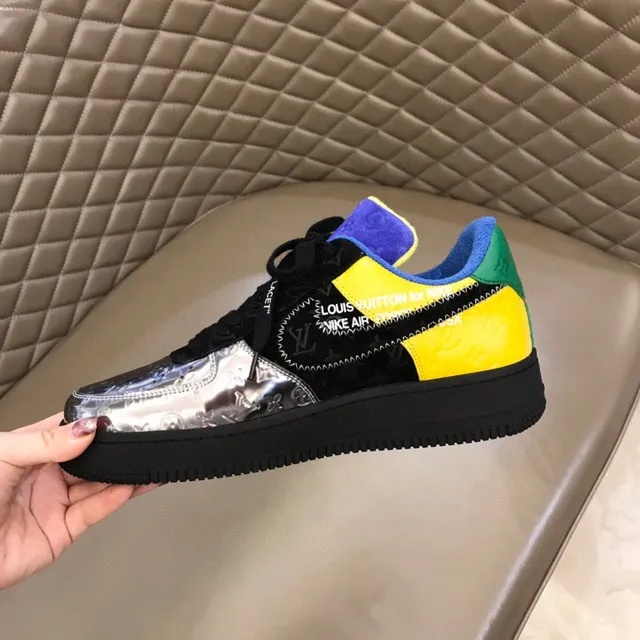 Nike x Off-White Air Force 1 Multicolor Patchwork Lifestyle Sneakers