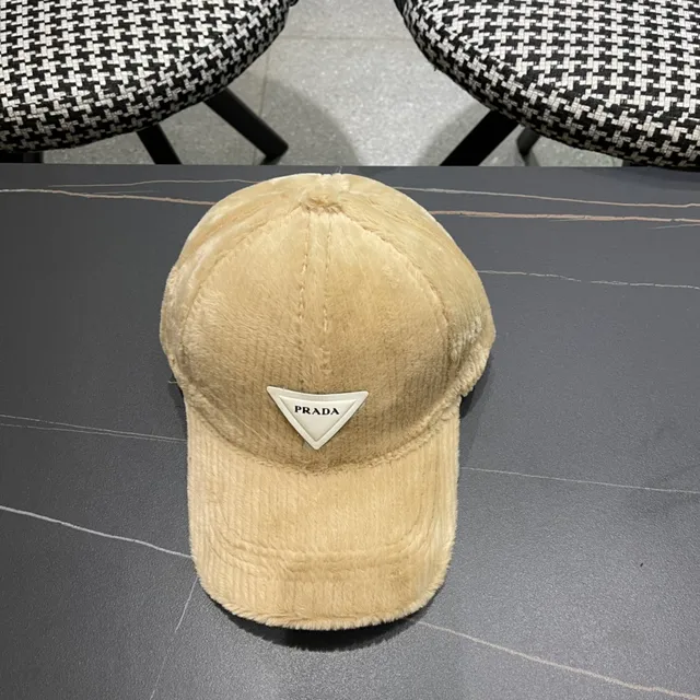 Beige Plush Corduroy Ear-Warming Headband Hat
