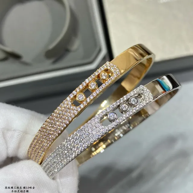 Cartier Juste un Clou Pavé-Set Sliding Motif Bangle Bracelets