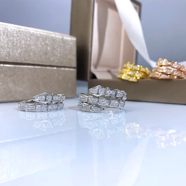 Bvlgari Gold White Multi-Row Coiled Pavé-Set Ring