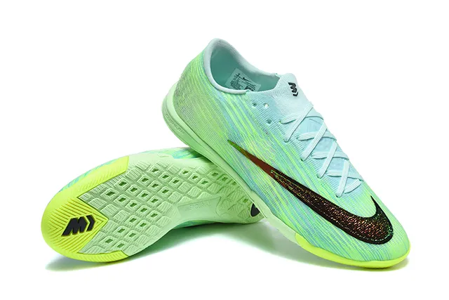 Nike Mercurial Green Blue Knit Upper Gradient Indoor Soccer Shoes