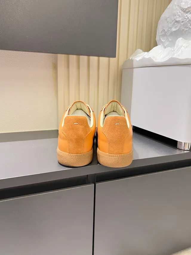 Maison Margiela White Multicolor Low-Top Leather Upper Lifestyle Sneakers