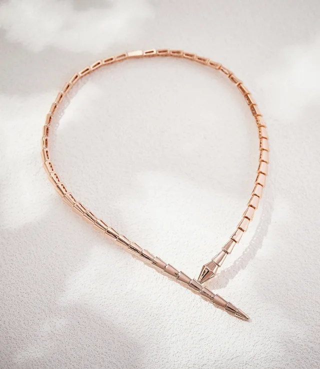 Bvlgari Serpenti Rose Gold Articulated Snake Necklace