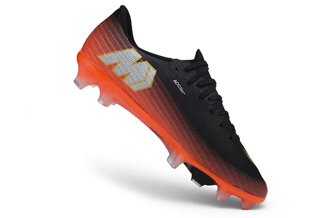 Nike Orange Black Flyweave Knit Upper Translucent Soleplate Firm-Ground Soccer Shoes