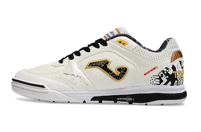 Joma White Multicolor Low-Top Lace-Up Synthetic-Perforated Upper Sneakers