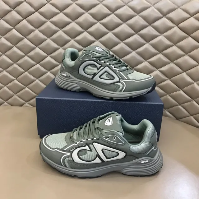Dior B27 Olive Green Chunky Sneakers