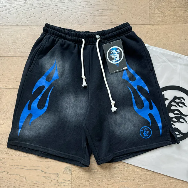 Hellstar Flame Graphic Black and Blue Tracksuit