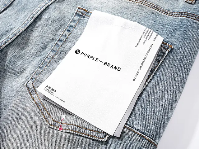 Purple Brand Distressed Paint-Splatter Light-Wash Slim-Fit Jeans