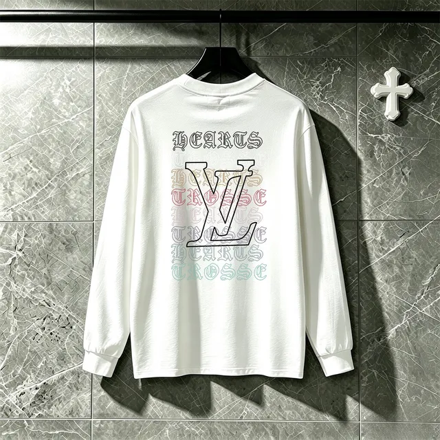 Louis Vuitton Black Multicolor Long-Sleeve Crewneck T-Shirt