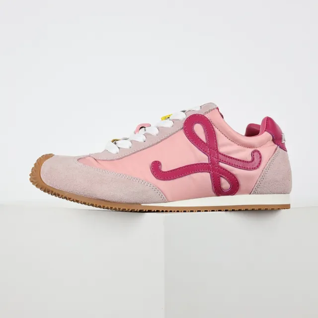 Loewe Pink Purple Low-Top Suede And Nylon Upper Lifestyle Sneakers
