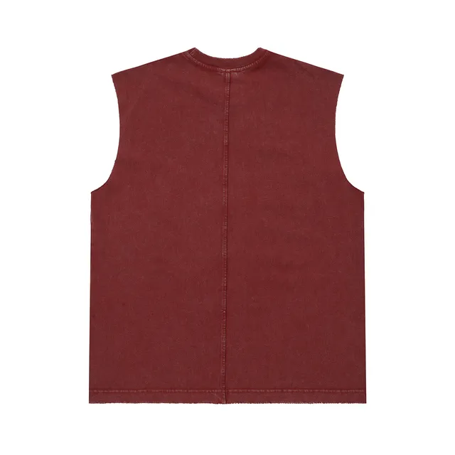 Maroon Graphic-Print Sleeveless Vest Top