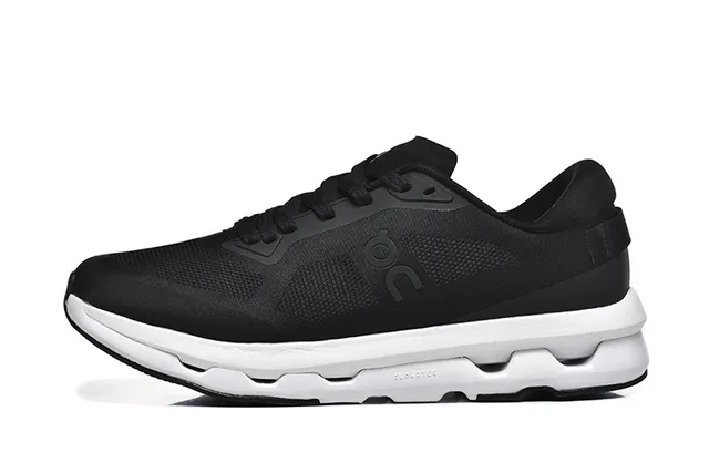 On Cloud Black and White Running Shoes