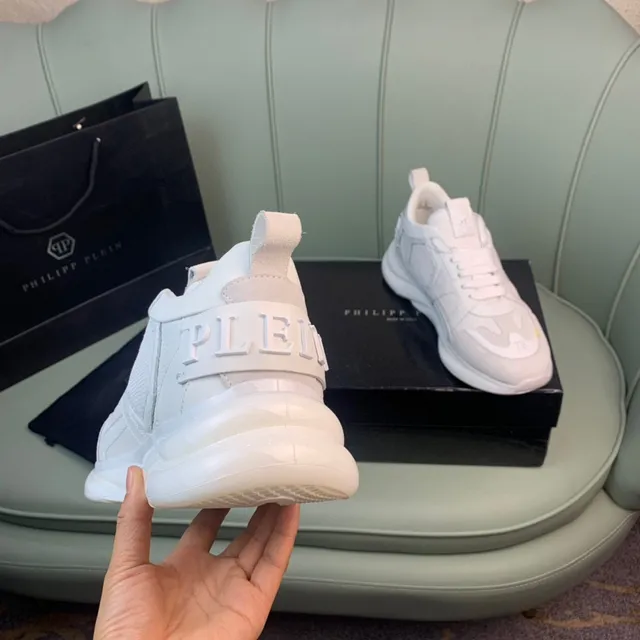 Philipp Plein White Skull Logo Lifestyle Sneakers