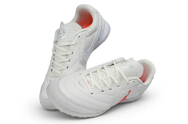 Air Jordan Turf Low-Top White and Red Turf Soccer Shoes