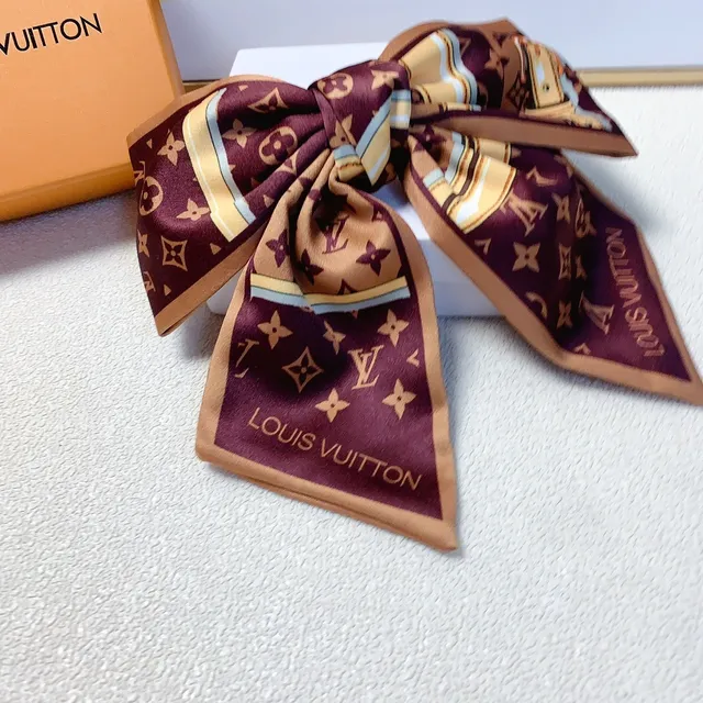 Louis Vuitton Monogram Print Silk Scarf