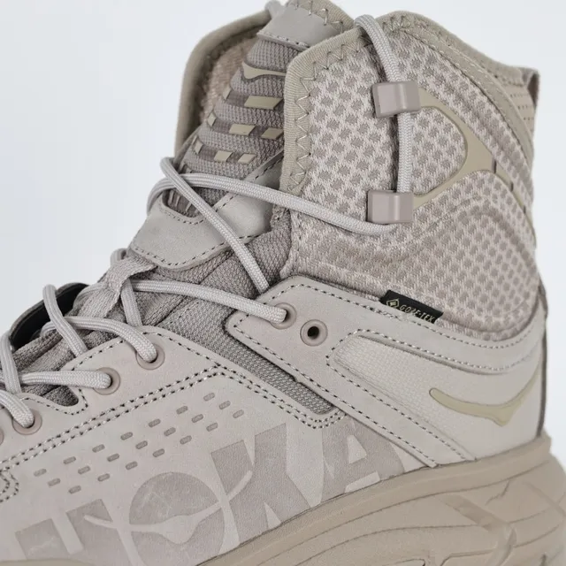 Hoka Beige High-Top Mesh-and-TPU Upper Hiking Boots