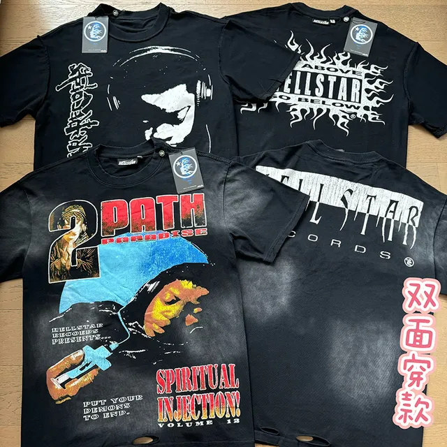 Hellstar Graphic Print Double-Sided T-Shirt