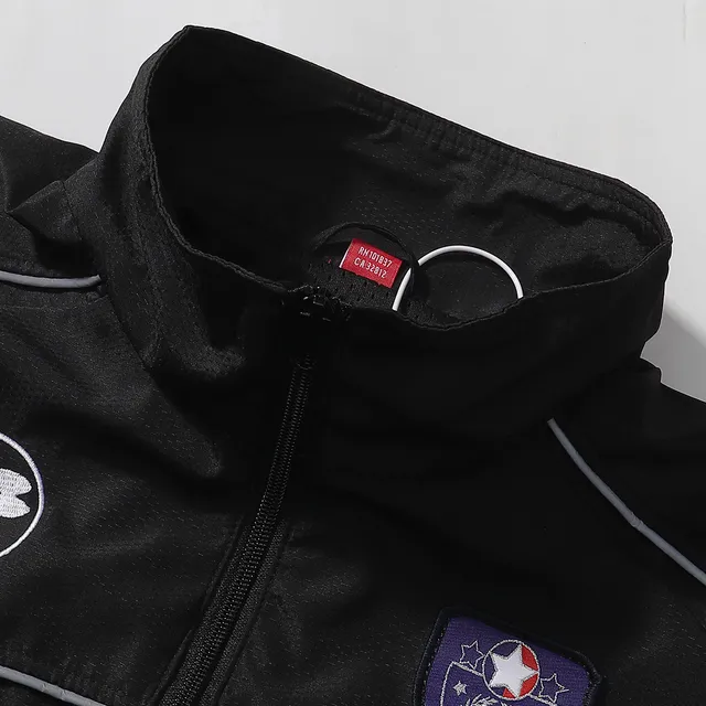 Supreme Black White Quarter-Zip Reflective Piping Windbreaker
