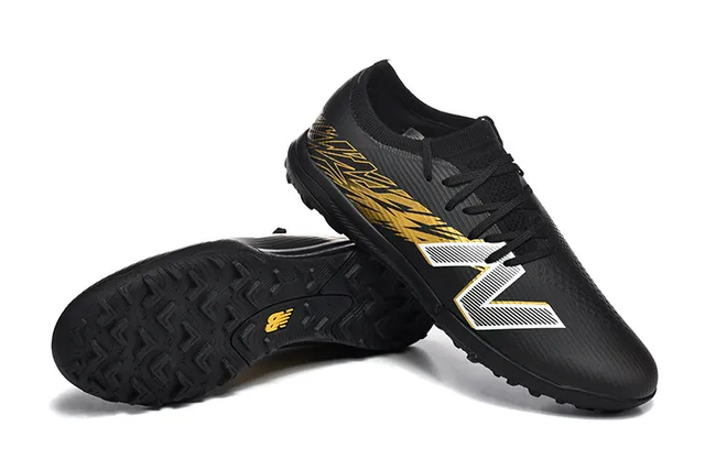 New Balance Black Gold Low-Cut Synthetic Upper Graphic Stripe Sneakers