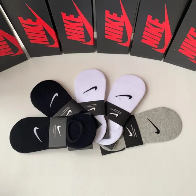 Nike Black White No-Show Low-Cut Socks