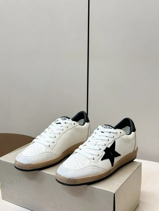 Golden Goose Ball Star White Black Star Lifestyle Sneakers