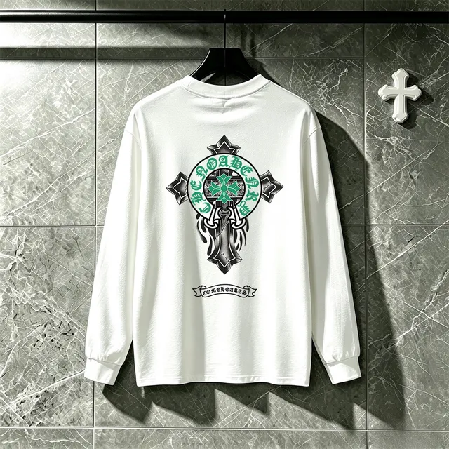 Chrome Hearts Cross Dagger Graphic Black Long-Sleeve T-Shirt
