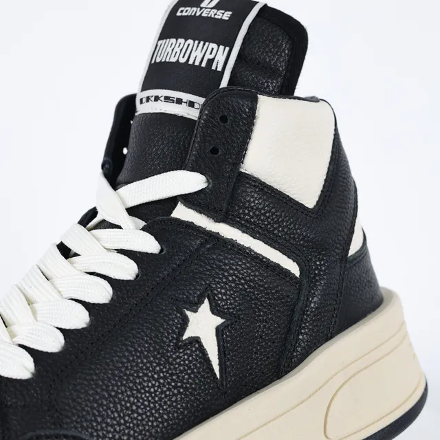 Converse Black Beige High-Top Textured Leather Lifestyle Sneakers