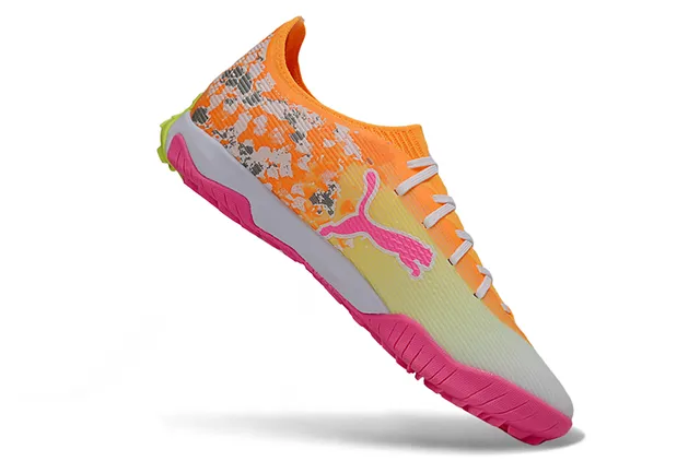 Puma Future Z Pink Orange Low-Cut Knit-Synthetic Upper Sneakers