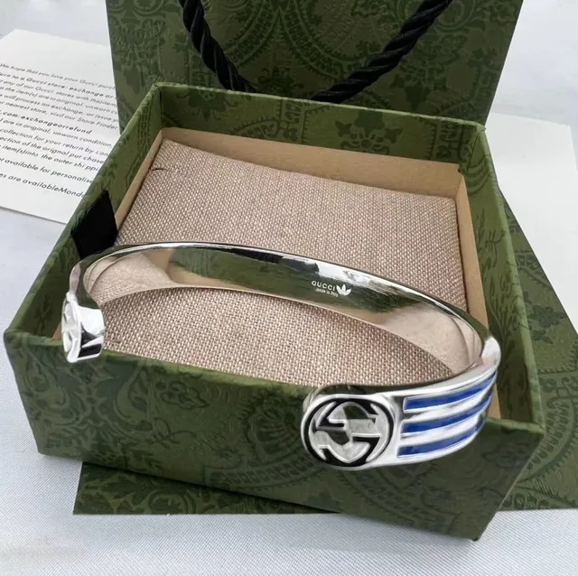 Adidas Trefoil Enamel Stripe Cuff Bracelets
