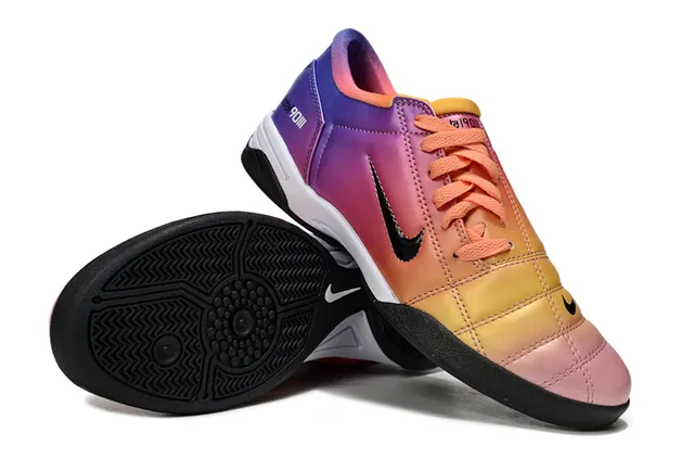 Nike Multicolor Gradient Synthetic Upper Quilted Toe Cap Indoor Soccer Shoes