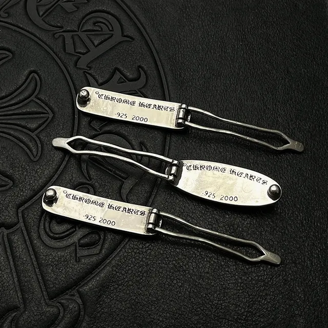 Chrome Hearts Cross Motif Silver Black Ornate Motifs Gothic Typography Brooch