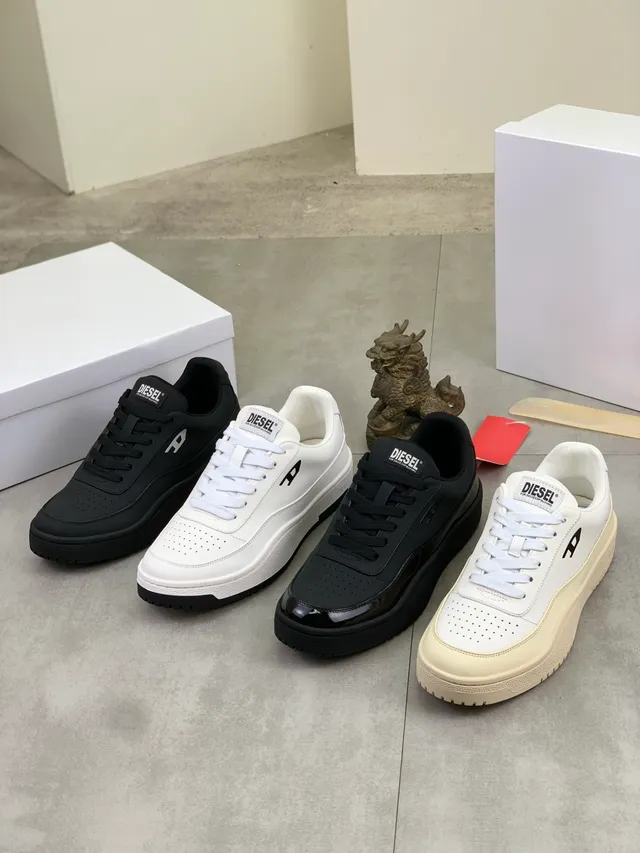 Diesel Black Platform Lifestyle Sneaker