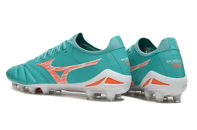 Mizuno Blue Orange Low-Cut Synthetic Leather Upper Firm-Ground Soccer Shoes