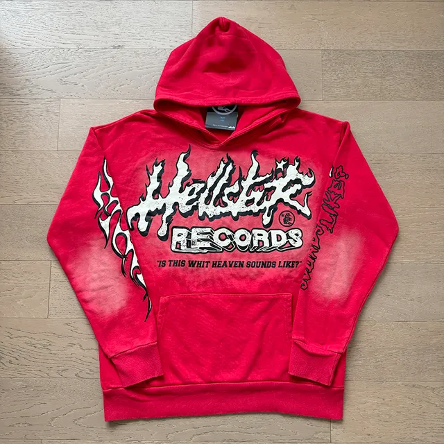 Hellstar Records Flame Graphic Red Tracksuit