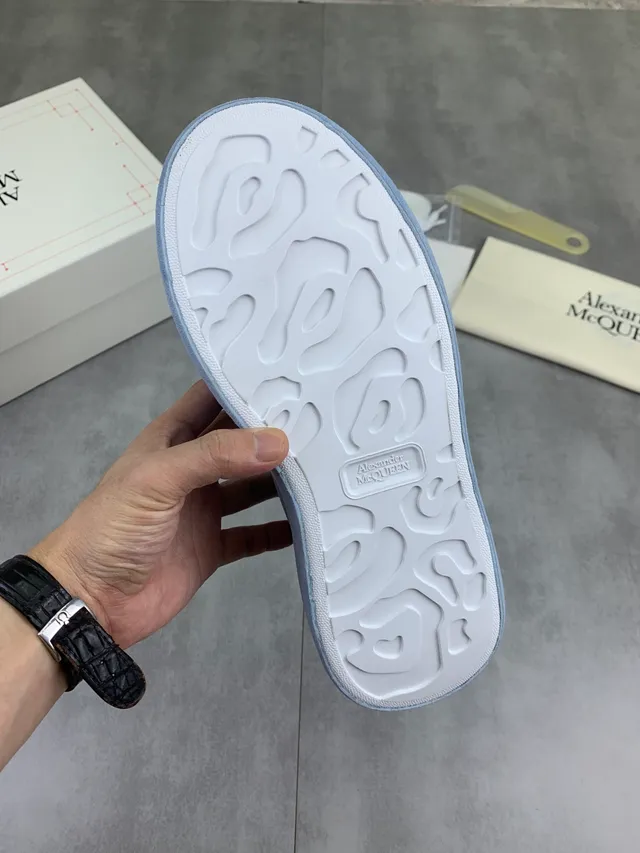 Alexander McQueen Oversized Sneaker Light Blue Suede Lifestyle Sneakers