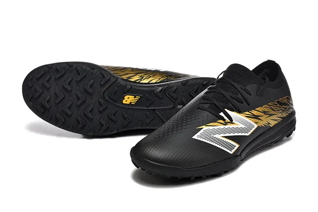 New Balance Black Gold Low-Cut Synthetic Upper Graphic Stripe Sneakers