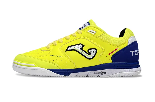 Joma Top Flex Yellow and Blue Indoor Soccer Shoes
