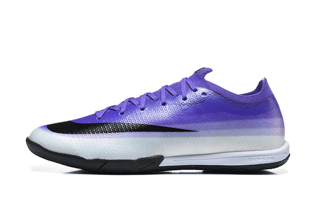 Nike Purple White Low-Top Gradient Upper Indoor Soccer Shoes