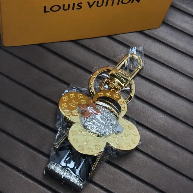Louis Vuitton Monogram Flower Black Gold Clover-Shaped Crystal-Embellished Tote Bag