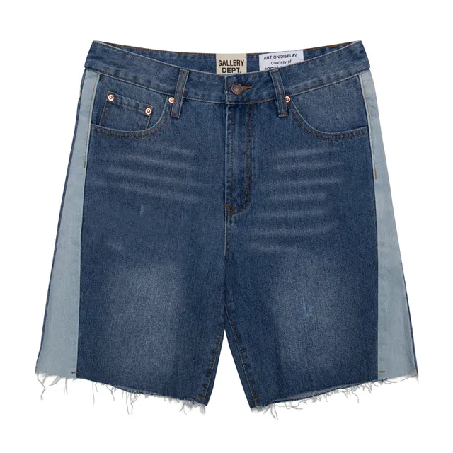 Gallery Dept Side-Panel Contrast Denim Shorts