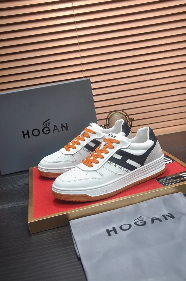 Hogan White Black Low-Top Layered Midsole Lifestyle Sneakers